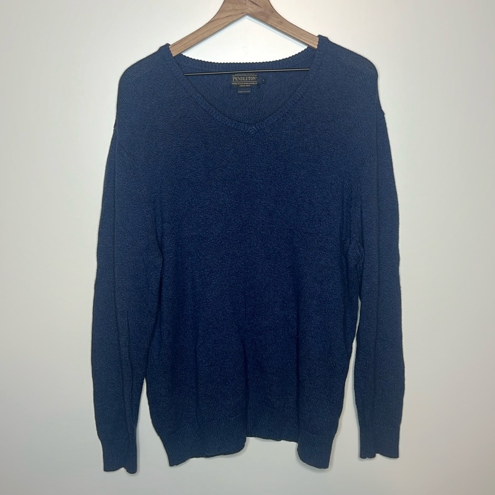 Pendleton lightweight cashmere blend v-neck sweater Large